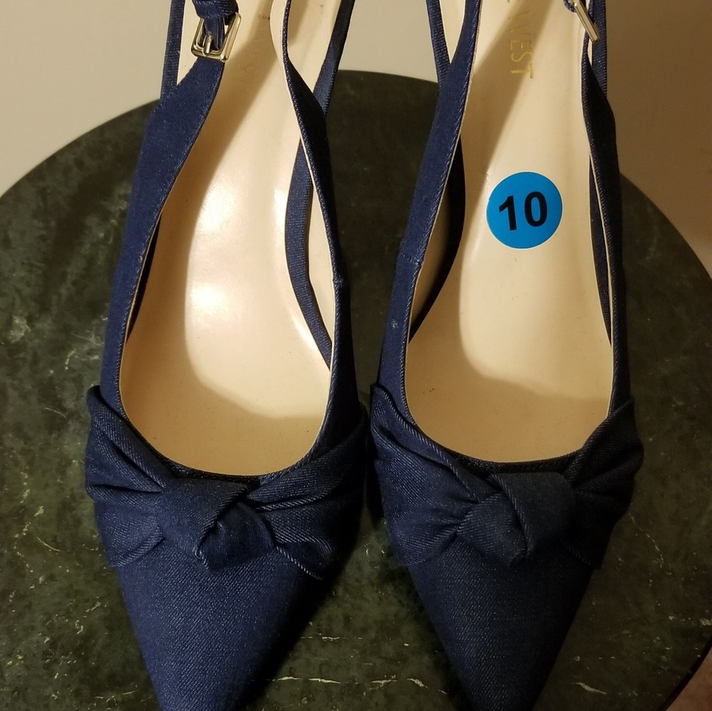 Jean material low heels